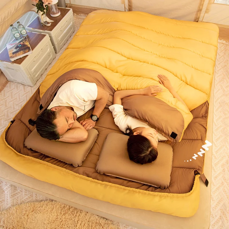 

2 Person Camping Sleeping Bag 2.2/3.2/4.3Kg Weight Four Seasons Portable Sleeping Bag for Outdoor Mountain Climbing Hiking Trips