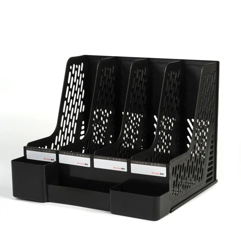 Imagem -03 - Desktop File Rack Organizer Simples File Organizer Prateleiras de Plástico Multi-layer a4 File Tray Storage Rack