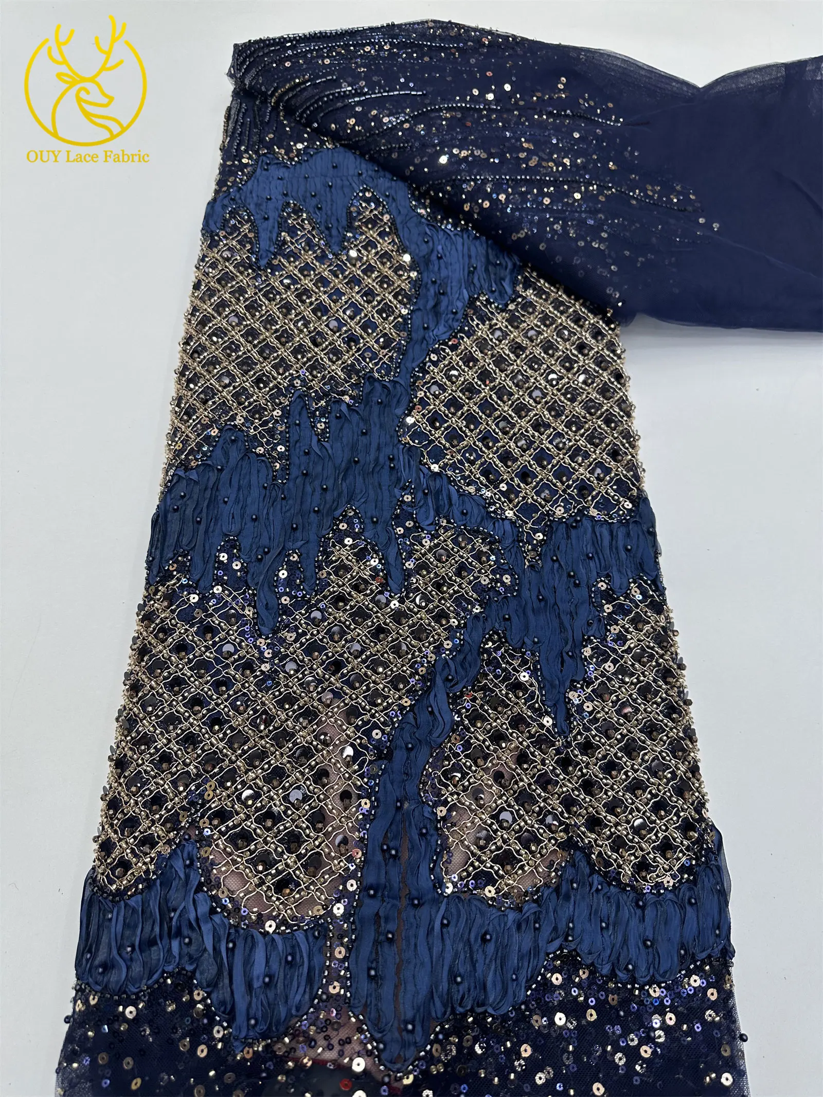 2026 Neues Design Französischer Perlen-Tüll-Spitzenstoff Weinrot Nigerianischer Afrikanischer Pailletten-Netzstoff für Abendkleider 5 Yards – Detail 20