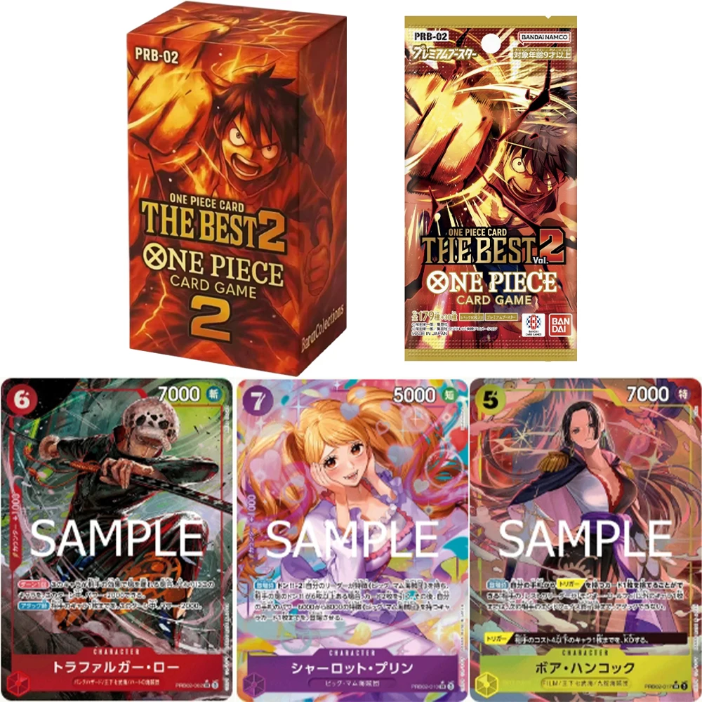 

Bandai One Piece Card OPCG Gold Box Booster Pack OP THE BEST Straw Hat Pirate Group Seven Wuhai Collection Card Toys Gifts
