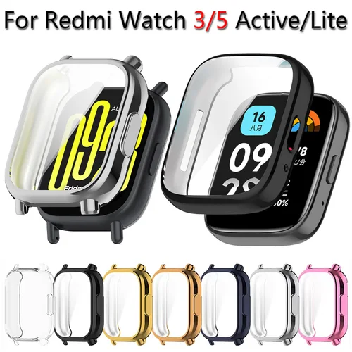 Imagen 1 del producto Funda de TPU para Xiaomi Redmi Watch 5 Active/Lite Protector de pantalla carcasa de parachoques para Redmi Watch 4 3Active/Lite accesorios de cubierta