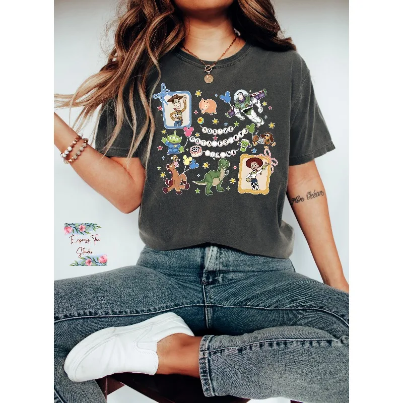 

Ретро футболка «История игрушек» Disney Kokette Bogen, женская футболка, летняя новая мужская и женская повседневная модная уличная одежда