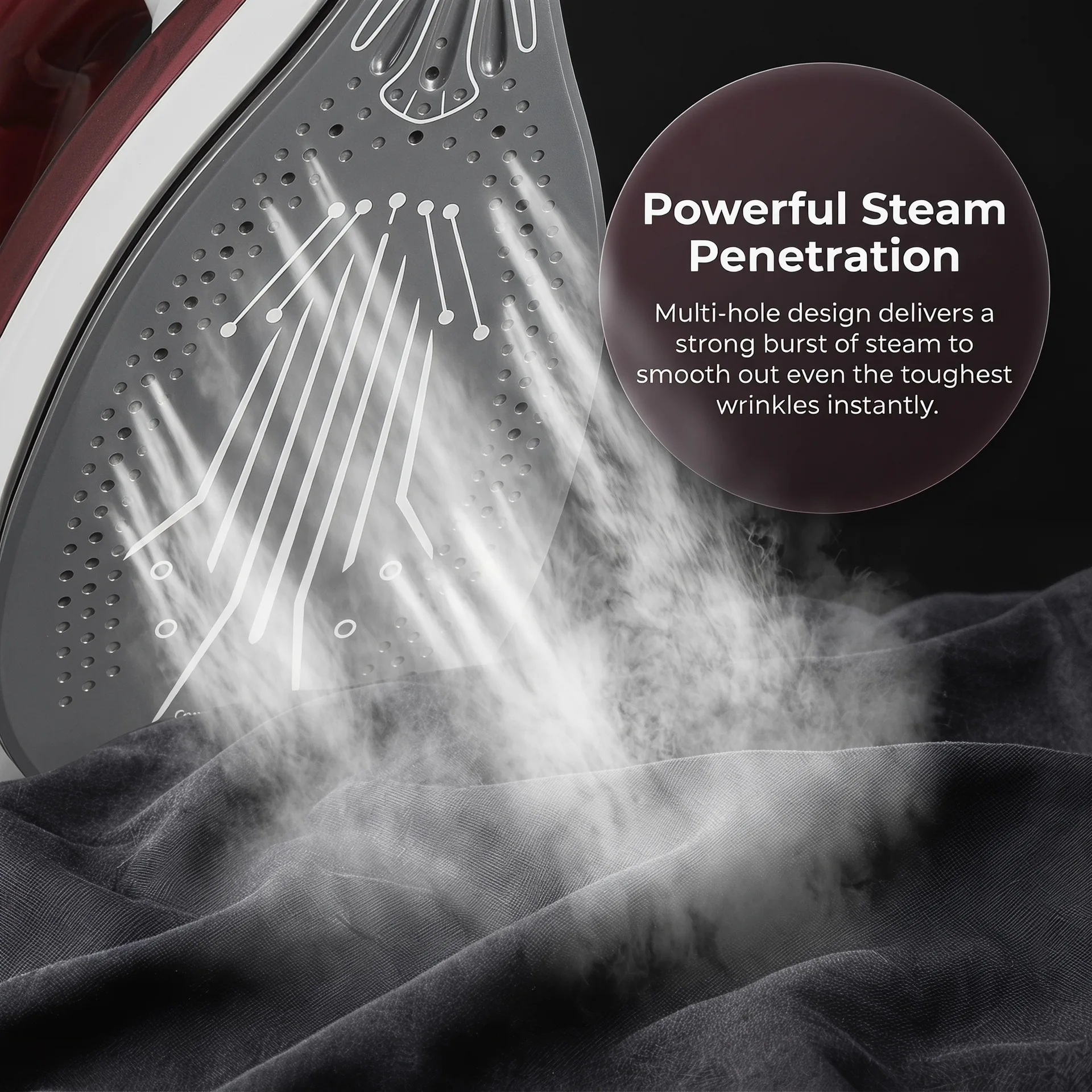 Cross-border 2400W Electric Iron with Ceramic Coated Soleplate, Household Steam Electric Iron with Adjustable Temperature