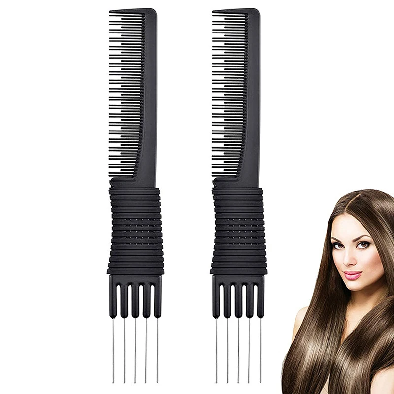 

Oil Head Curly Comb Men Double Side Tooth Combs Steel Needle Fork Combs Hair Brush Barber Salon Hairdressing Tools