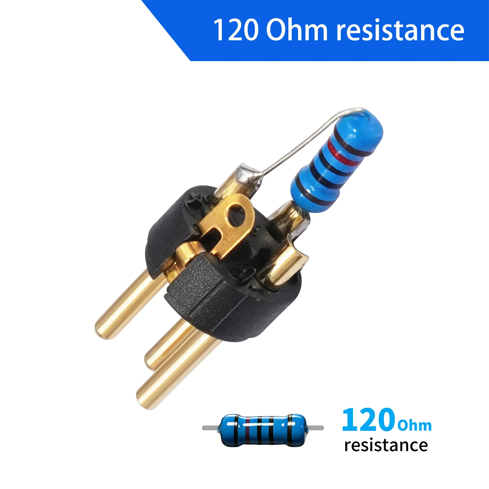 120 Ohm 3-Pin XLR/DMX Terminator 3 Pin XLR Male Microphone Cable Connectors for Lighting and Audio Systems Signal Integrity view 6