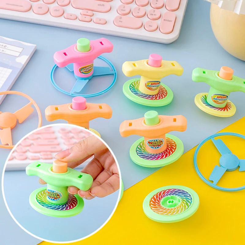 

1Set Creative Classic Spinning Gyro Launch Spinning Flying Disc Gyro Toy With Launcher Gyro Catapult Children's Classic Toys