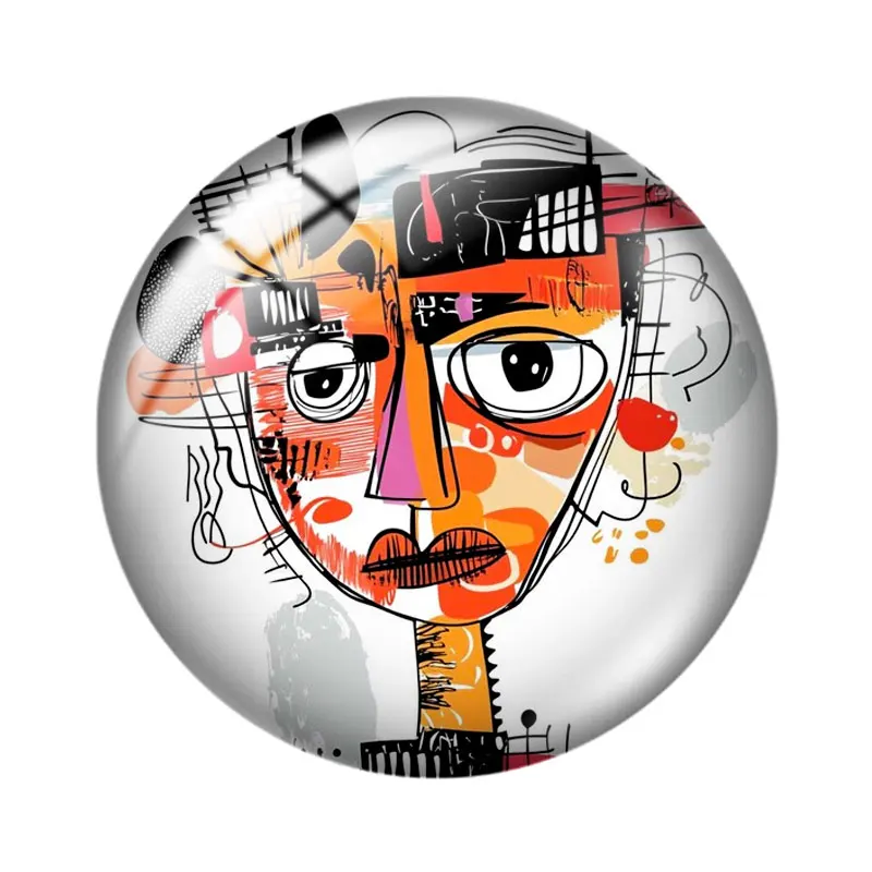 الصبي خط الفن 12/18/20/25 مللي متر الزجاج كابوشون قلادة سوار قلادة خواتم للمجوهرات التجريبي أقراط الظهر صنع النتائج #3