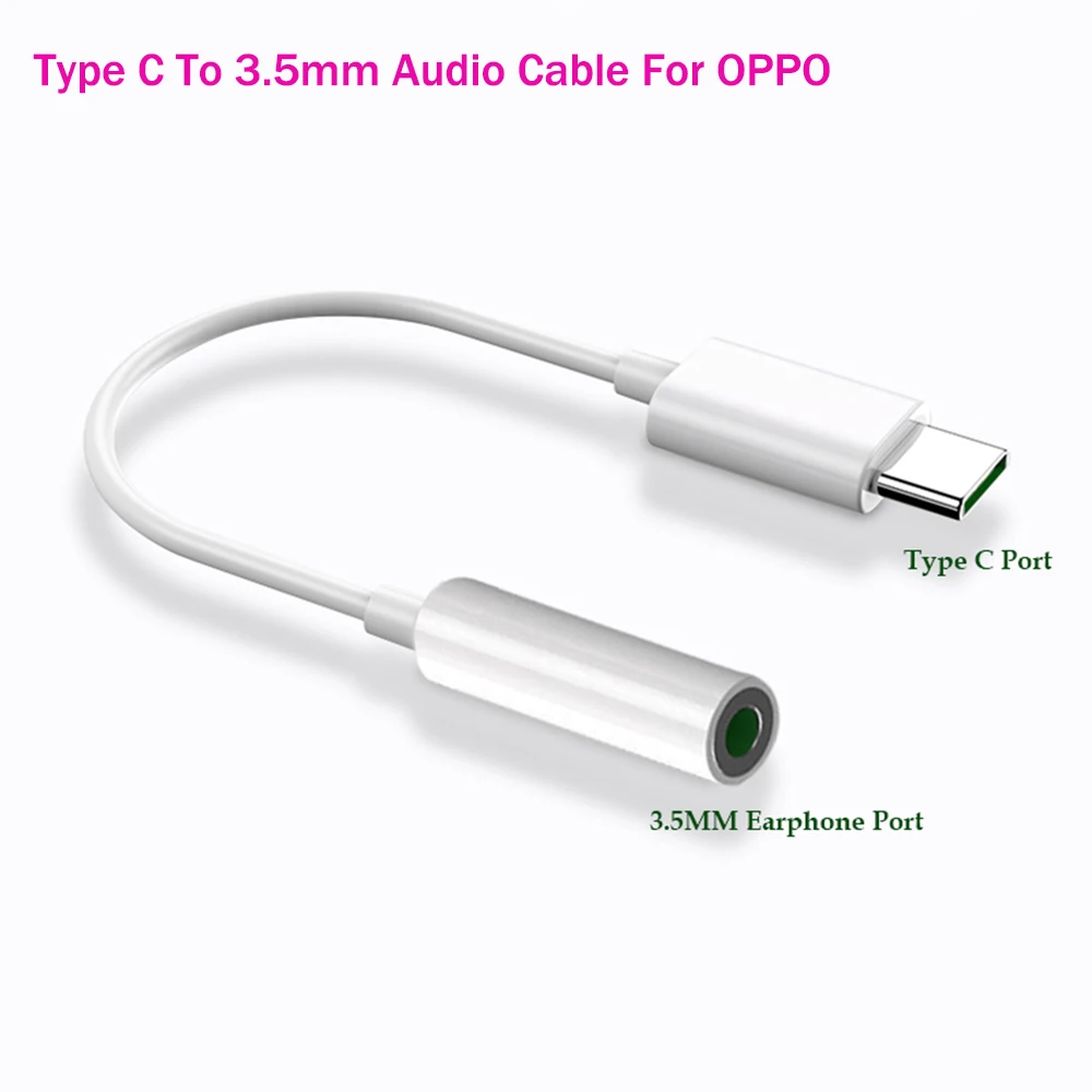 OPPO USB Type C To 3.5mm 3 5mm Jack Audio Adapter Earphone Headphone Aux Cable For OPPO Find X5 Pro Reno 7 8 Pro Realme GT Neo 3