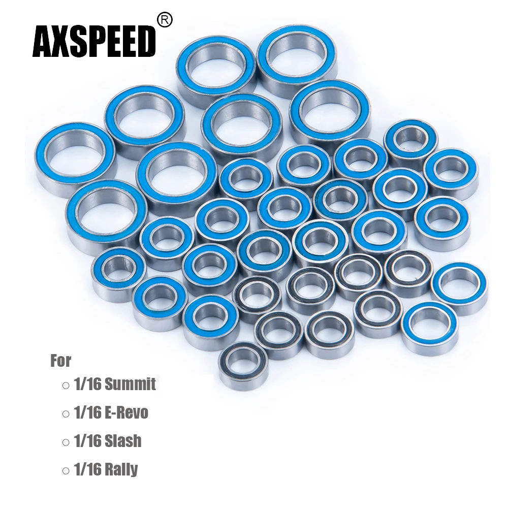 

AXSPEED 36Pcs Wheel Hubs Axle Rubber Sealed Bearing Kit for Summit E-Revo Slash Rally 1/16 RC Car Model Upgrade Parts