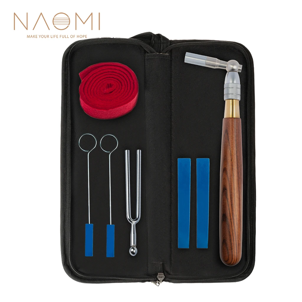 

NAOMI Piano Tuning Kit W/Piano Tuning Hammer With Rosewood Handle Rubber Mute Temperament Strip Tuning Fork And Case