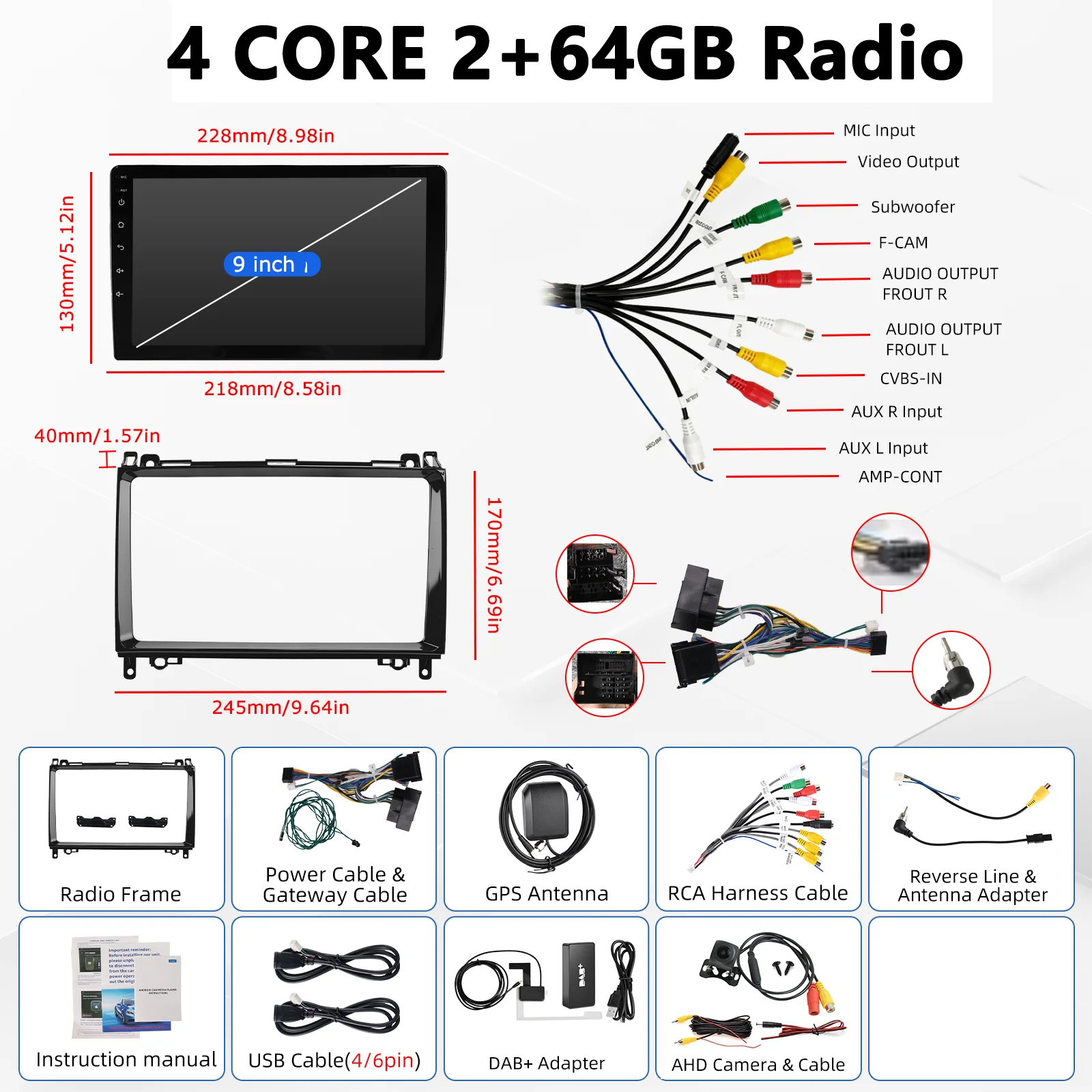 MOPECT Android 15 voor Benz Sprinter Volkswagen Crafter 2006 - 2016 Android autoradio multimediaspeler GPS stereo CarPlay