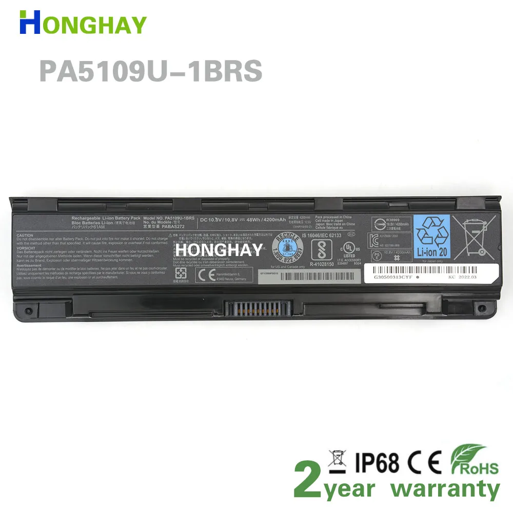 Imagem -02 - Honghay Original Bateria do Portátil para Toshiba Satellite C40d-a C55 C50-a C70 B554 km A50-a Pa5110u-1brs Pa5108u-1brs Pa5109u1brs