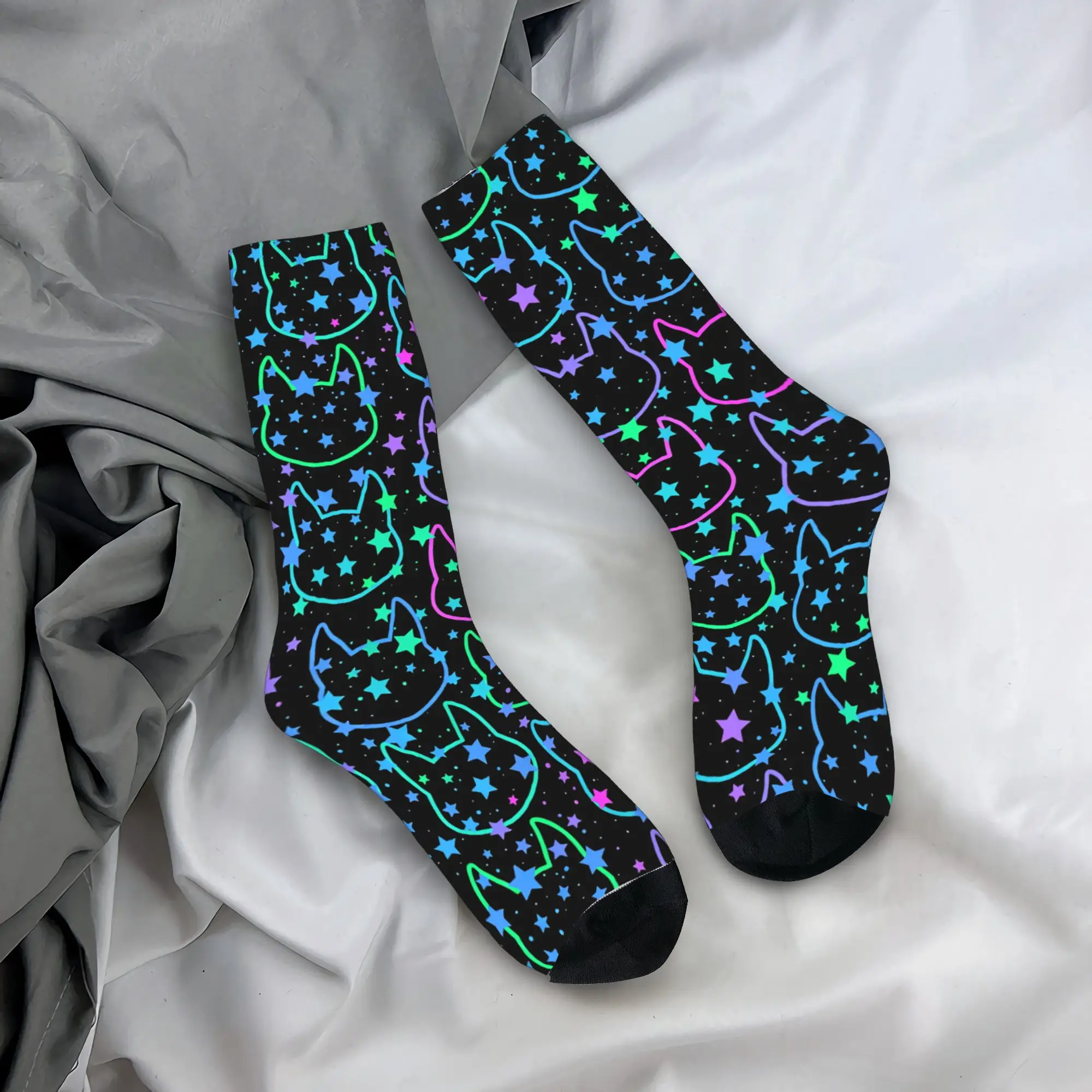 

Fantasy Devil Cat Stockings Casual Socks Men Comfortable Socks Winter Running Design Anti Bacterial Socks Gift Idea