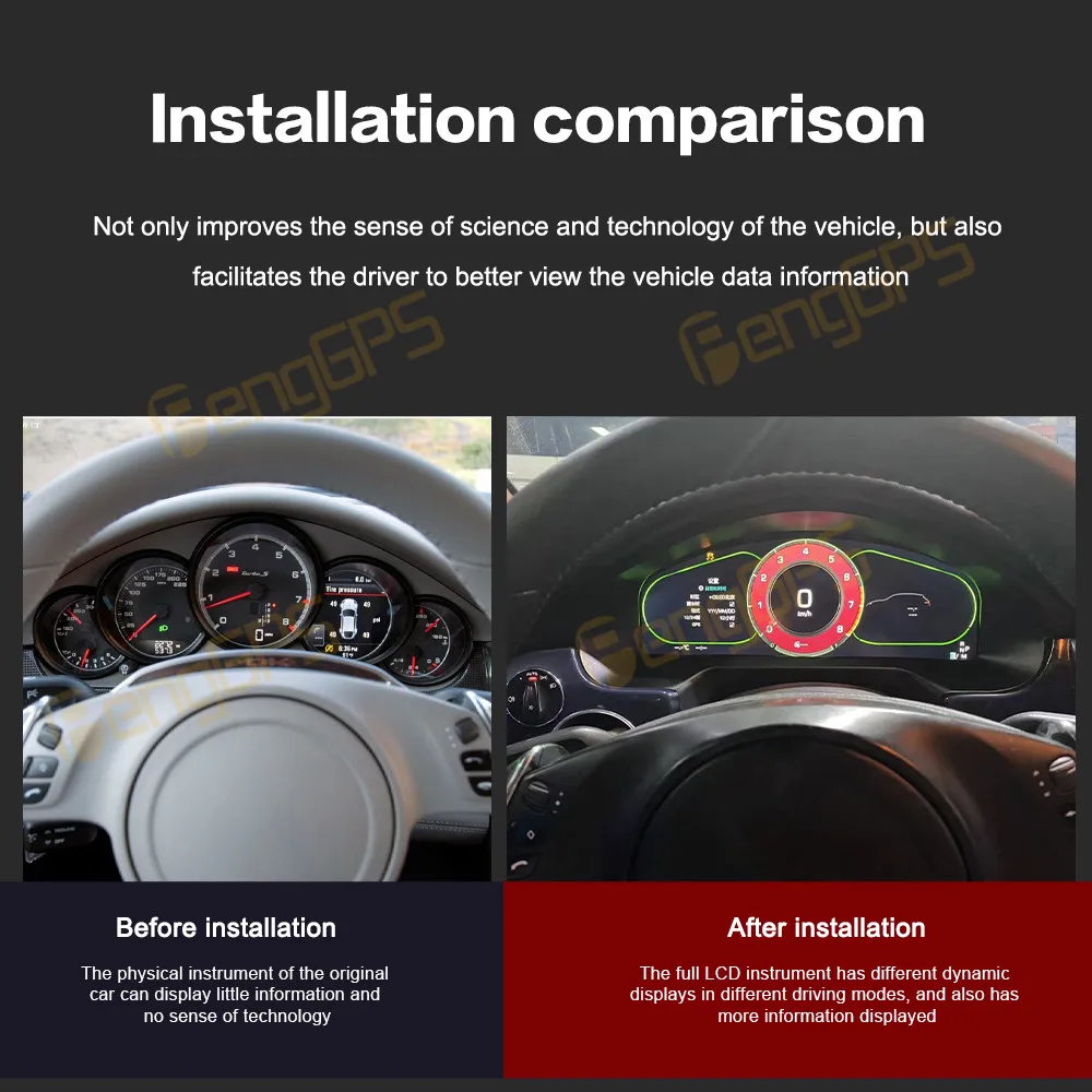 

Автомобильная цифровая приборная панель, приборная панель для Porsche Panamera 2010-2016, спидометр, виртуальная панель, приборная панель, 12,3-дюймовый HD-экран