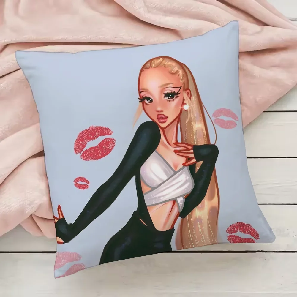 

Наволочка Ariana GrandeS, наволочка, противопыльная подушка, шелковистая короткая плюшевая подушка на невидимой молнии, 40x40 см, 16x16 дюймов
