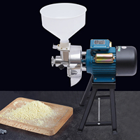 Electric Feed Grinder Dry Wet Cereals Mill Kitchen Rice Corn Grinding Machine Commercial Milling Machine Feed Pulverizer 2200w
