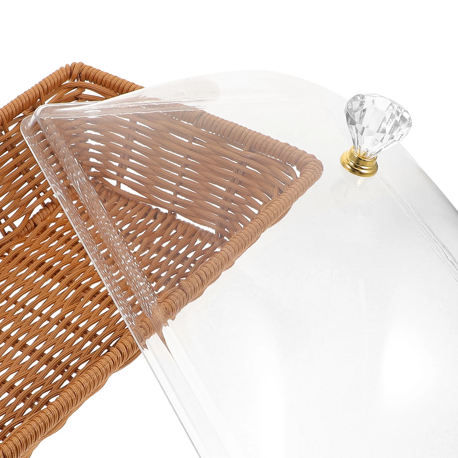 

Rustic Woven Fruit Storage For Kitchen Bread Dessert Serving Tray Food Sundries Sturdy Basket Desktop Countertop