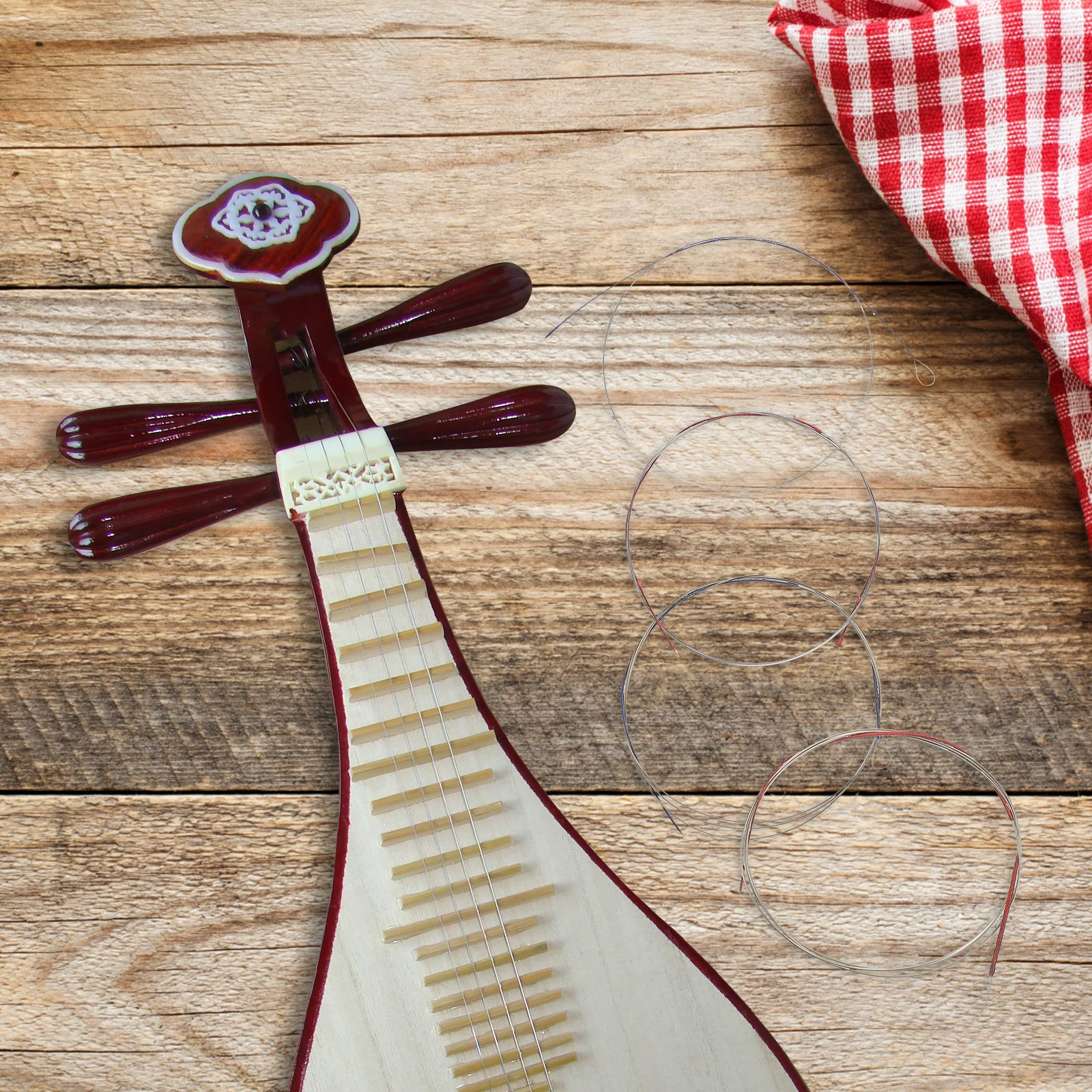 

4Pcs Liu-Chin Instrument Strings Strong Durable Practical Replace Strings Improve Sound Performance -Chin Parts
