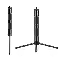 PULUZ Foldable Portable Aluminum Alloy Tripod Light Stand Mobile Phone Live Tripod Mini Camera Telescope Stand Tripod &1/4 Screw
