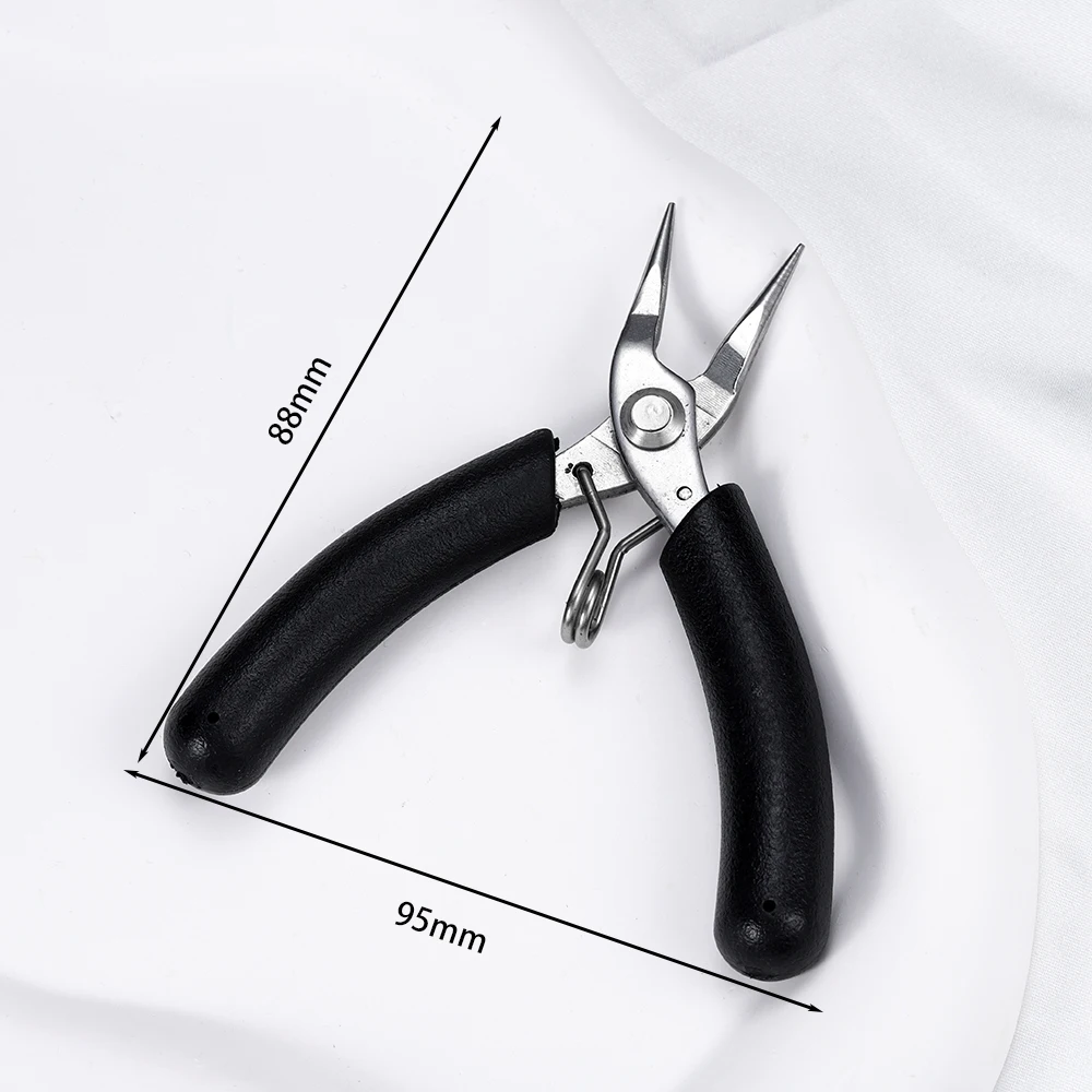 Stainless Steel Mini Needle Nose Pliers Curved Nose Pliers Jewelry Making Hand Tool Pliers for DIY Bracelet Jewelry Making Tools