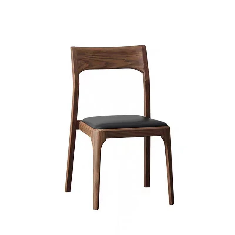 

Rubber wood home reception room Tea chair Light luxury Nordic simple back chair Living room Dining room Cloud chair