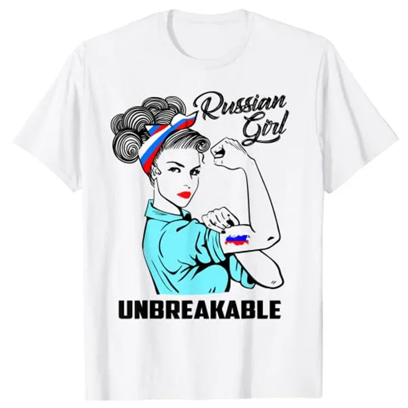 Russian Girl Unbreakable T-Shirt Heritage Russia Flag Gift