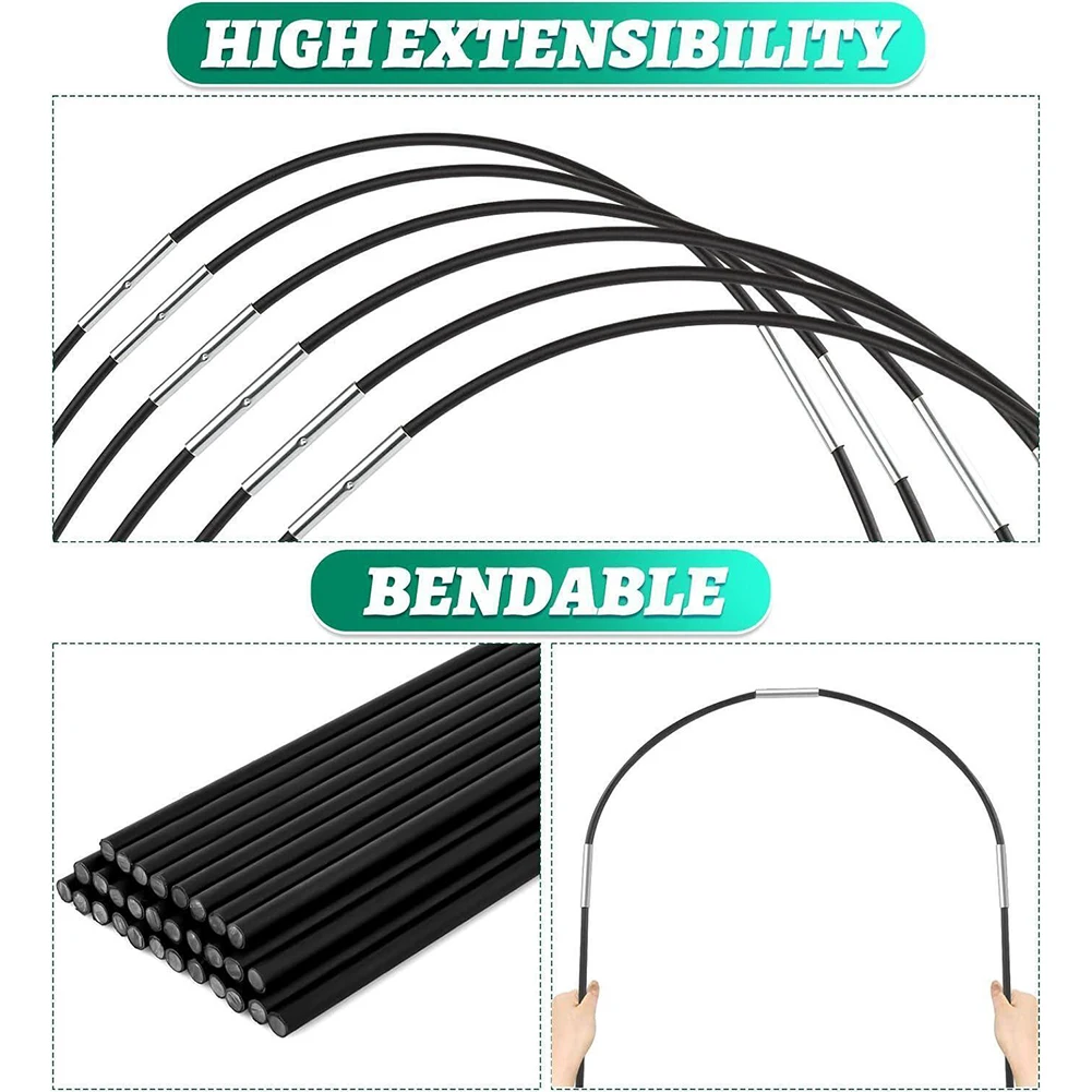 Garden Hoops For Raised Beds High Extensibility Greenhouse Hoops For Row Supporting Plant Row Covers Crops Protection