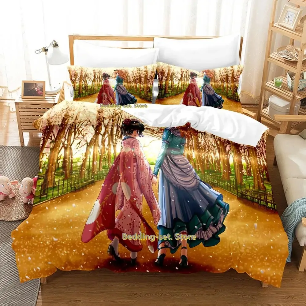 2024 Croisée In A Foreign Labyrinth Bedding Set Single Twin Full Queen King Size Bed Set Adult Kid Bedroom Duvetcover Sets Anime