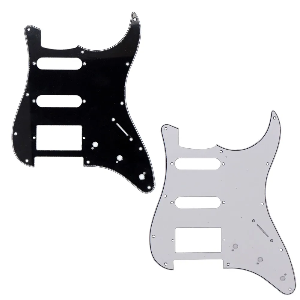 Hot New High Quality Practical Pickguard Guitar 1pc PVC Parts SSH Guitar Scratch Plate 11 Holes Replacement 3 Ply