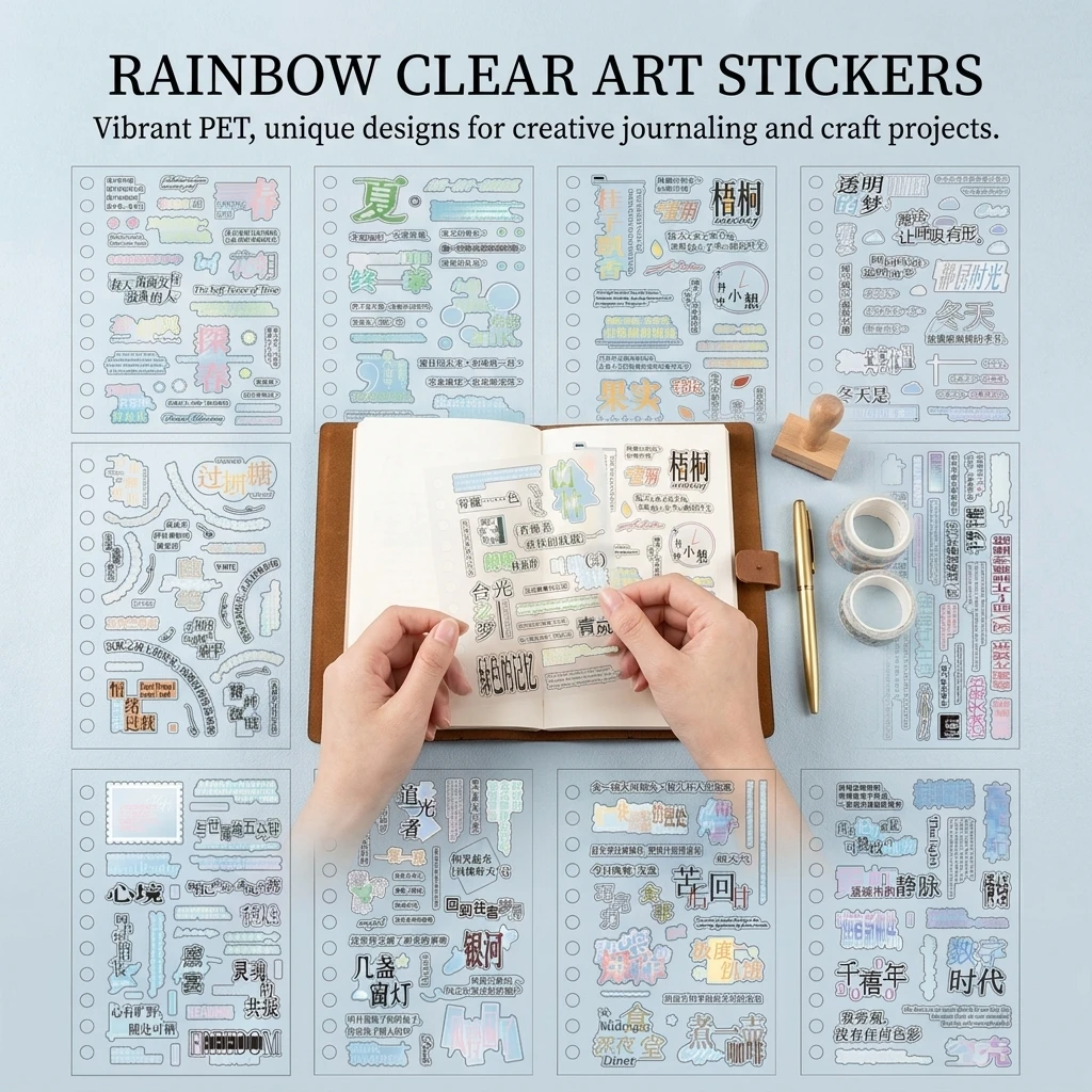 Sticker Books With Pre Cut Designs For DIY Journaling Scrapbooking