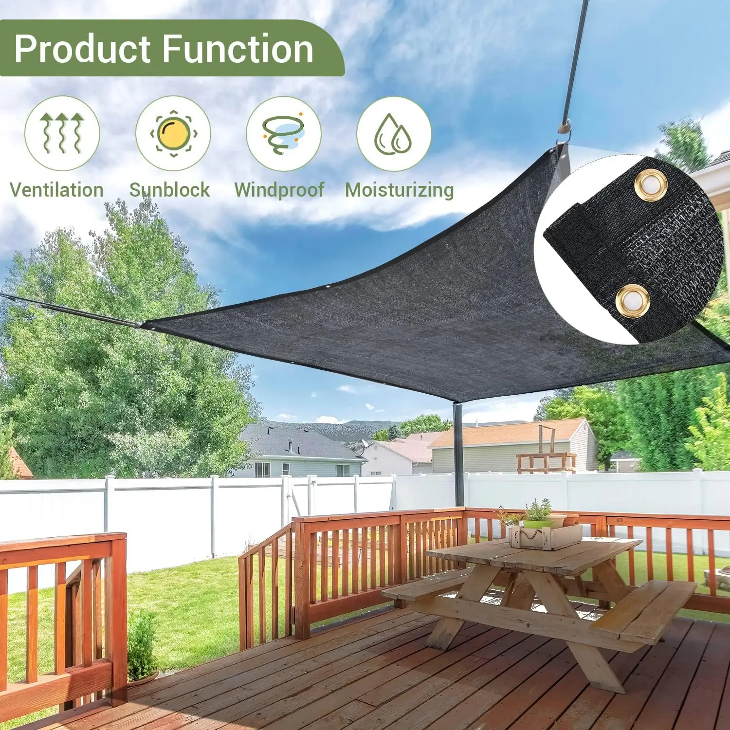 Reflective Shade Net, Outdoor Sun Shade Cloth, Heat Insulation Cooling Shading Net for Greenhouse Balcony Roof