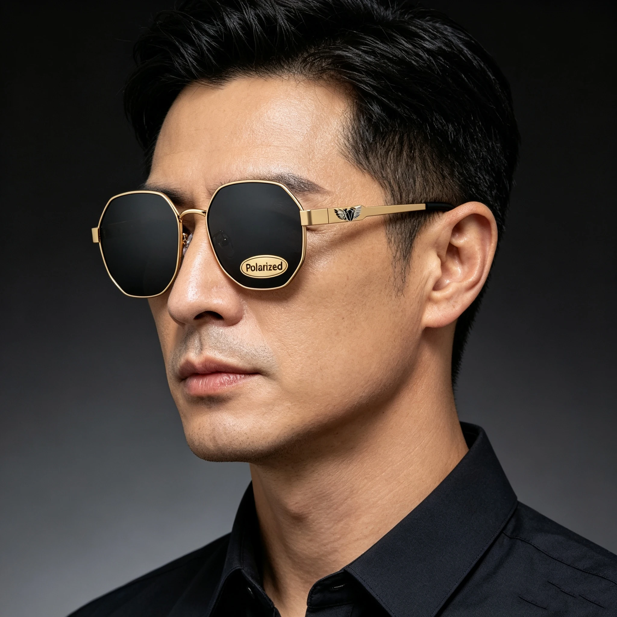Hexagonal Metal Polarized Sunglasses for Men Women Retro Octagon Sun Glasses UV400 Protection Outdoor Driving Fashion Eyewear