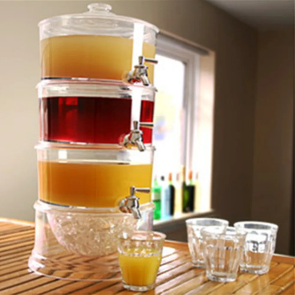 European and American 4-liter large-capacity beer barrel three-layer wine rack beer column beer tower beverage machine