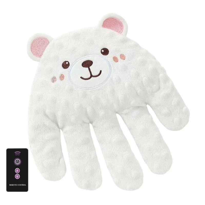 J15U وسادة يد كهربائية للأطفال الصغار لعبة استرضاء على شكل حيوانات كرتونية مع جهاز تحكم عن بعد #1