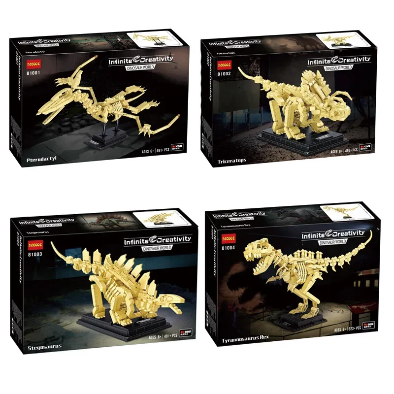 Building blocks Dinosaur skeleton arrangement model building blocks intellectual assembly DIY small particle children\'s toys