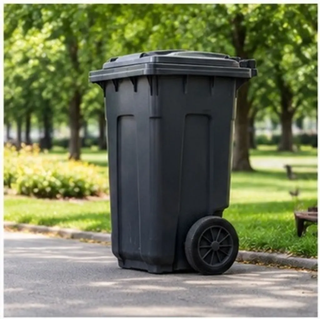 2Pcs Heavy Duty PU Wheels for Trash Cans Replacement Compatible with Large Outdoor Garbage Bins Commercial Waste Management
