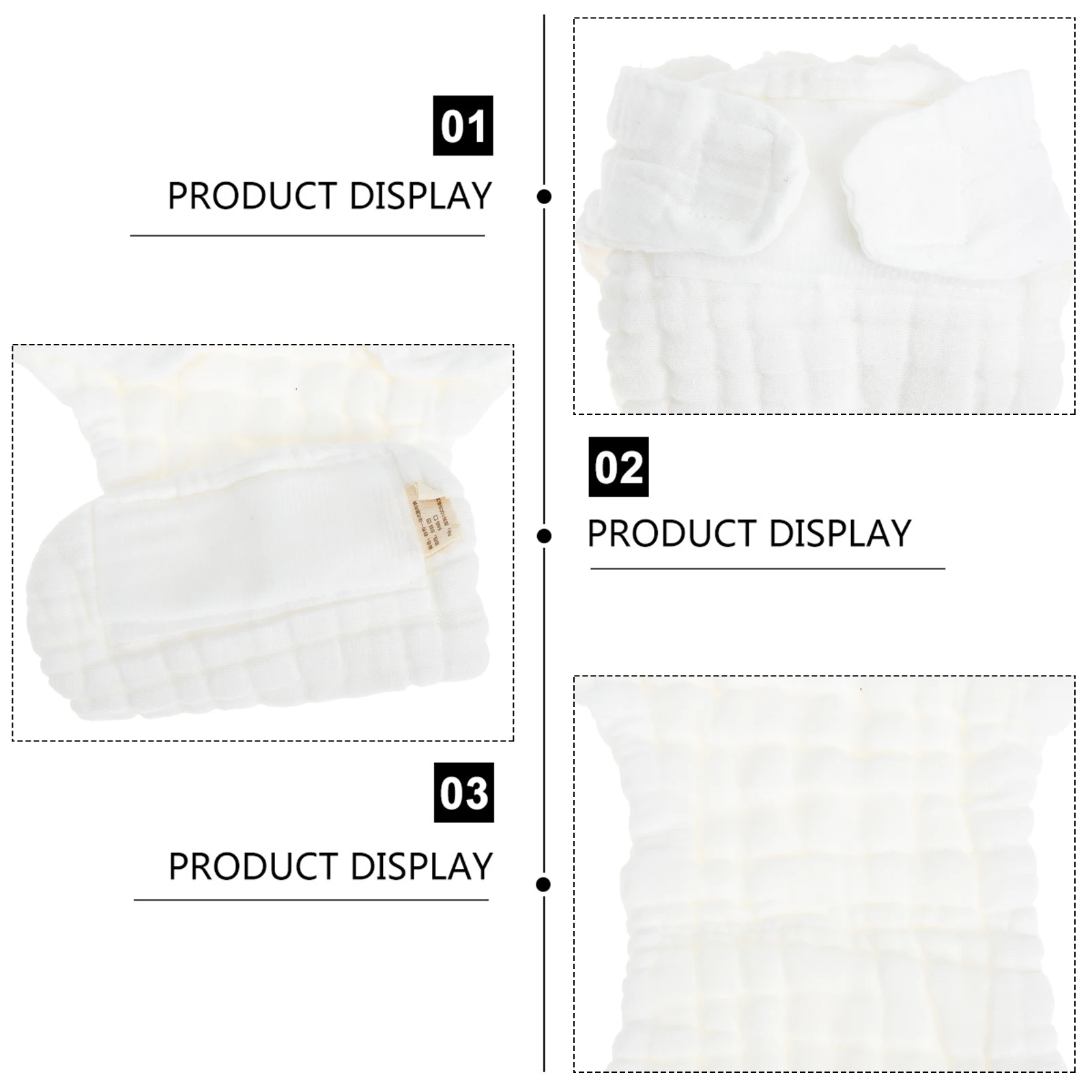 

5 Pcs Diapers Washable Pants Cloth Nappies for Newborn Breathable Nappy White Reusable Child