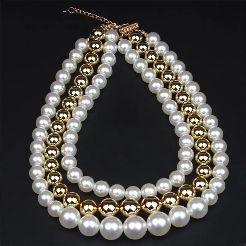Trendy Multilayers Imitation Pearls Necklace Jewelry Accessory for Women Comfortable Wear and Fashionable Styles