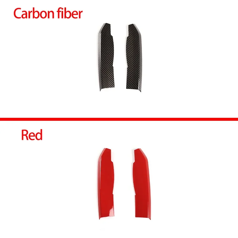 For Toyota 86/Subaru BRZ 2012-20 ABS carbon fiber/red Car Center Console Side Decorative Strip Stickers Car Interior Accessories