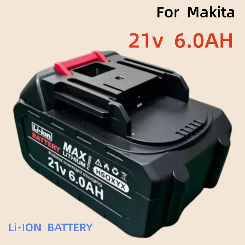 for Makita 21V 6.0Ah Smart Battery 5S2P Li-ion Pack 2H Fast Charging Overheat Protection for Power Tools Drills Safety Certified