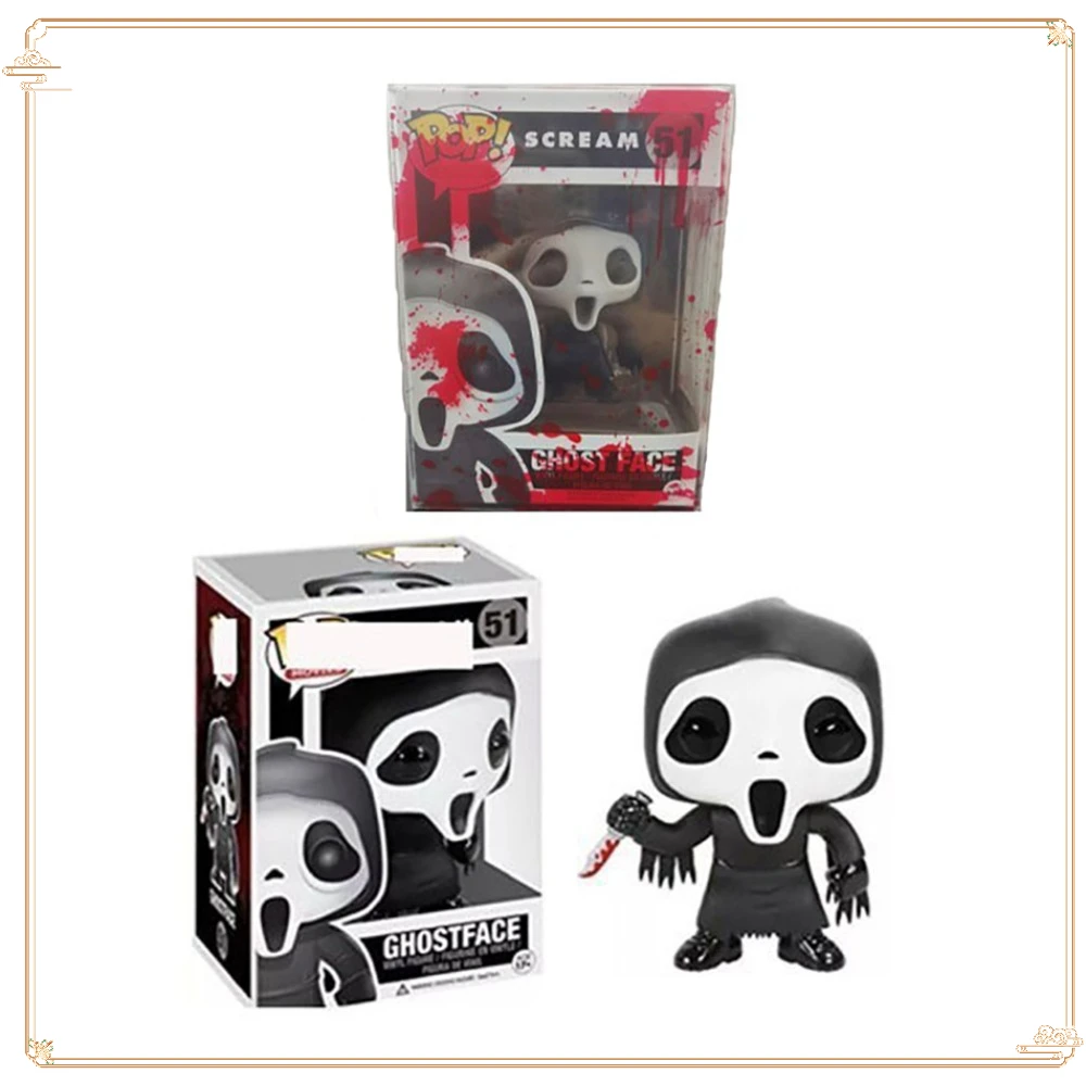 Funko pop grito clássico ghostface boneca artesanal criativo coleção de natal presente brinquedo modelo ornamento brinquedos engraçados figuras bonecas