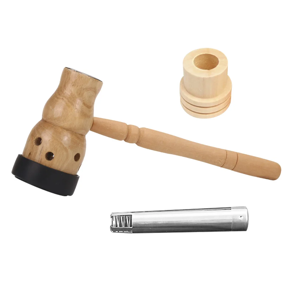 

3Pcs Handheld Wooden Moxibustion Box Set Portable Gourd Shape Moxa Stick Burner for Acupoint Massage Heating Therapy Detox