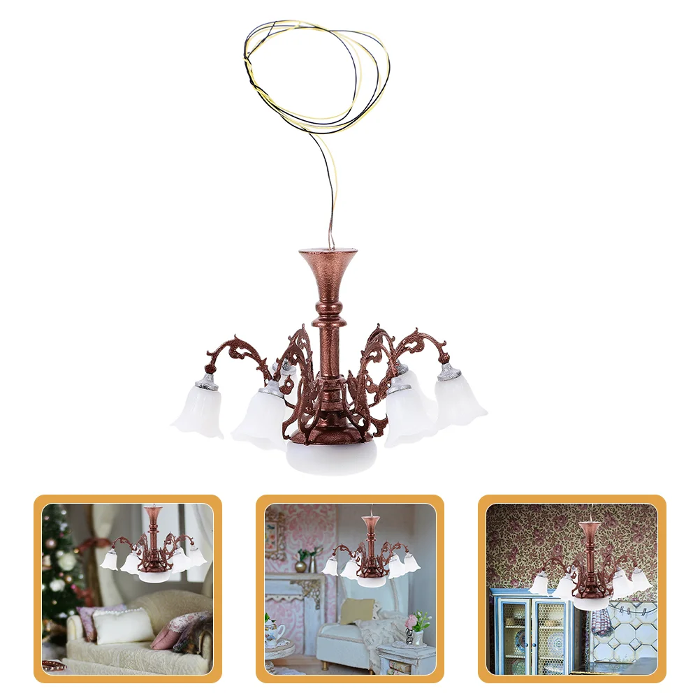 Mini Model Chandelier Models Tiny Hanging Light Moss Kit outside Lamps for Wall