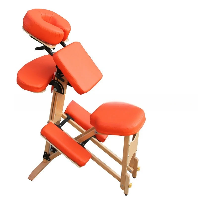 

Multifunctional wooden folding massage chair, household small health massage chair