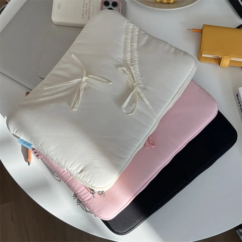 

Universal 11/13/15.6 inch Laptop Sleeve Case Shockproof Large Capacity Notebook Cover Ultra Thin Bowknot Tablet Protective Pouch