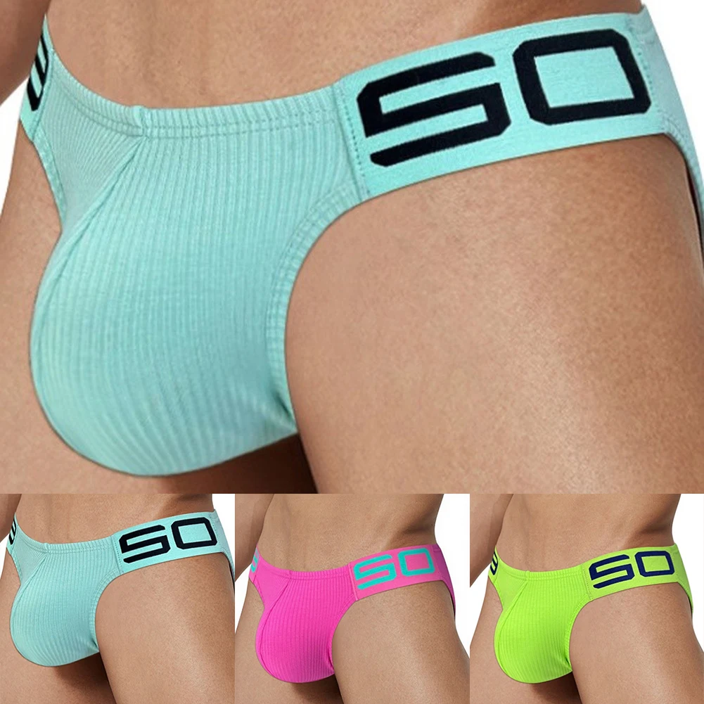 Stretch Soft Men's Low Waist Briefs Underwear Jockstrap Pouch Simple Basic Style Lingerie Panties For All Seasons
