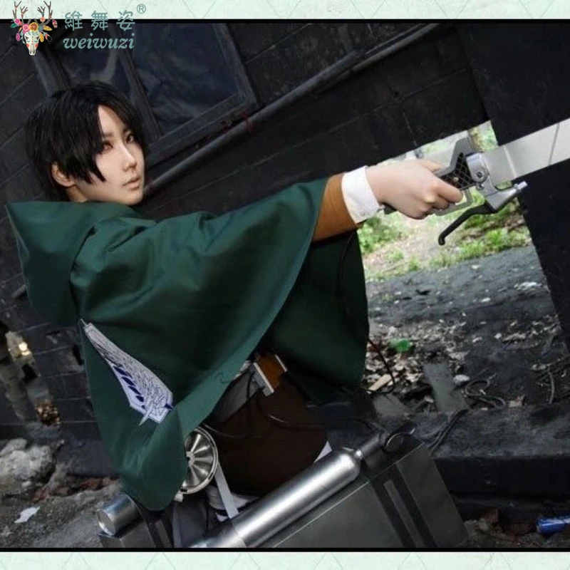 Cape à capuche japonaise pour Halloween, Costume de Cosplay du Corps de Scout, châle vert, Costume pour hommes et femmes, Cape d'attaque des titans