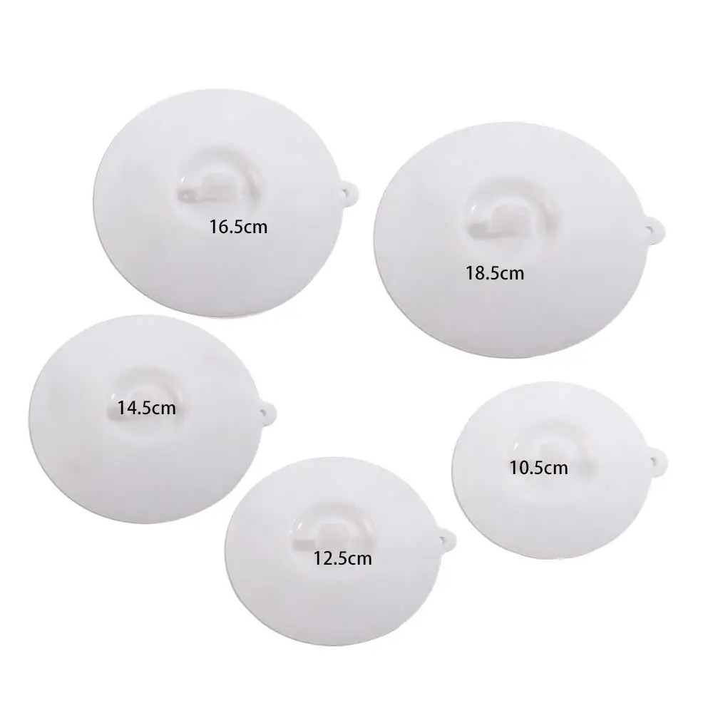 Cup Lids Universal White Silicone Leakproof Fresh Keeping Lids Heat-resistant Anti Dust Lid Kitchen Gadgets