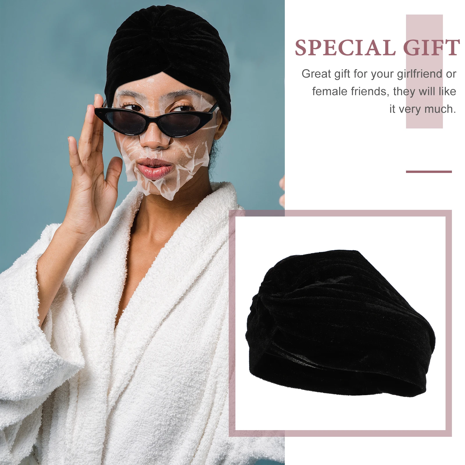 

Black Makeup Headbands For Women Hair Band Comfortable Durable Headwraps Sweat Absorbing Facial Headband Bath Hoops