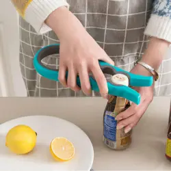 4 in 1, 1pc Non-Slip Grip Multi-Purpose Can Opener for Beer Bottles and Home Kitchen Use